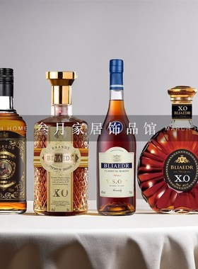 白兰地XO洋酒烈酒l样板房间酒柜客厅装饰品摆件办公室酒吧仿真洋