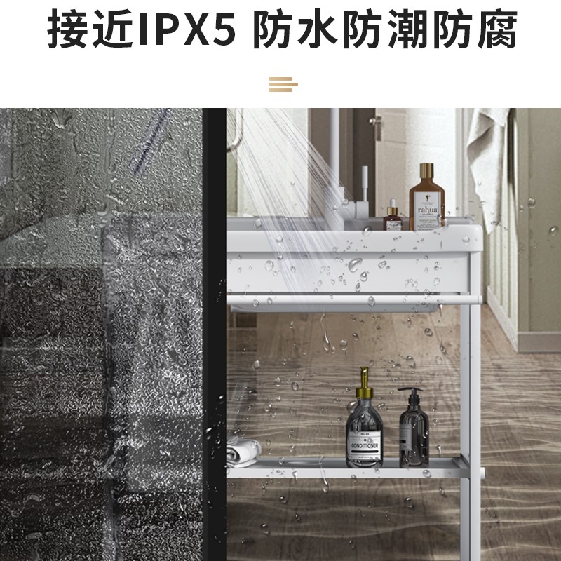 阳台洗手盆带搓板落地式不锈钢支架洗衣池一体台盆陶瓷洗衣槽水池 - 图0