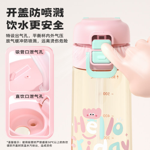 富光儿童ppsu水杯双饮吸管杯小学生专用杯子女生高颜值孕产妇家用 - 图2