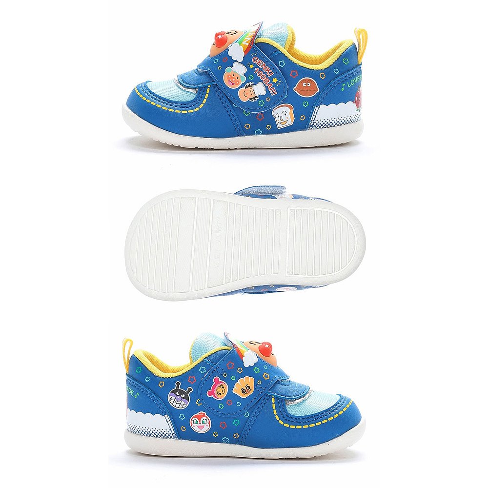 日本直邮Moonstar 婴儿鞋 面包超人 AP B51 蓝色 12111045 MOONST - 图0