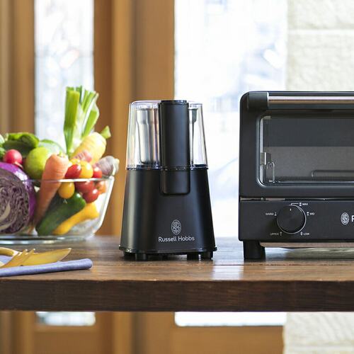 日本直邮Russell Hobbs 咖啡研磨机黑色/自动咖啡研磨机具有粗中 - 图0