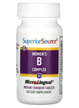 Superior Source,Women's B Complex, 60 MicroLingual Instant D