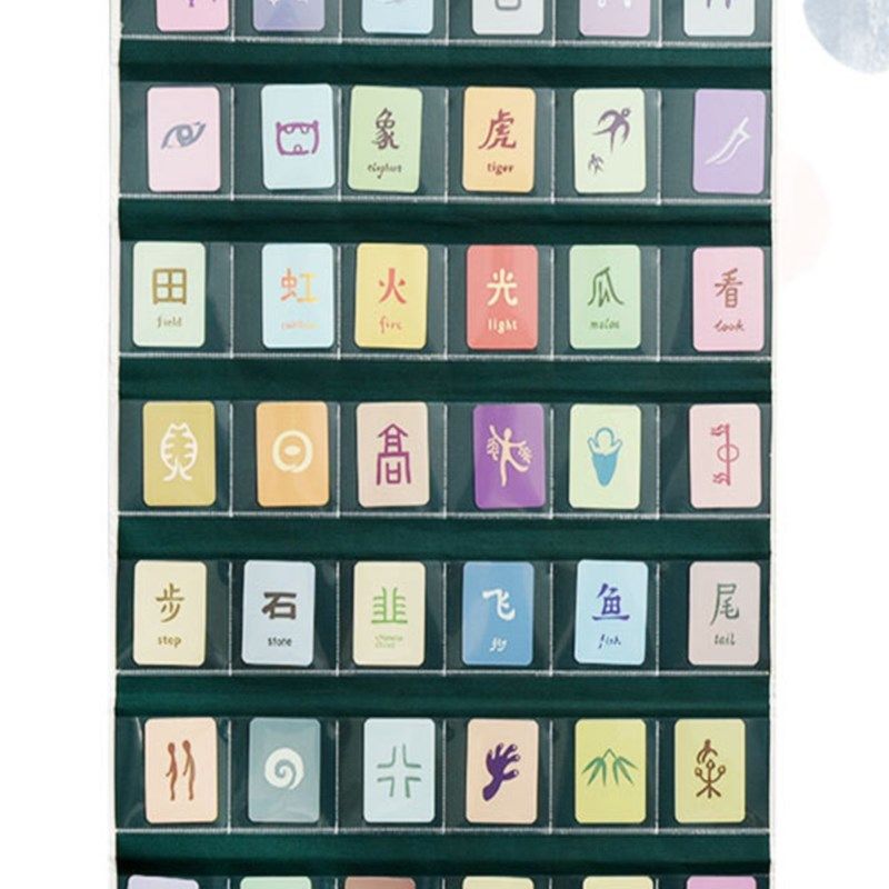 幼儿童早教教具识字卡挂袋英语闪卡收纳袋门O后墙挂式晨检卡片透,淘宝优惠券,粉丝福利购,淘宝优惠卷