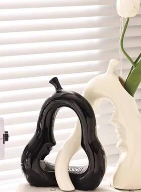 感小众陶瓷插花轻奢家居电视柜客厅酒柜玄关摆件家居好物