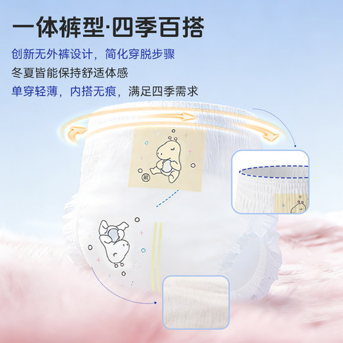 布班迪婴儿拉拉裤男女宝宝超薄透气纸尿裤夜用防漏NB-5XL码尿不湿 - 图2