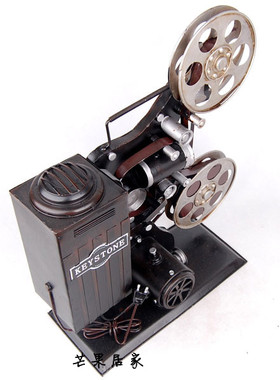 复古电影放映机 j模型 仿古家居装饰老式工艺品 婚纱影楼摄影道具