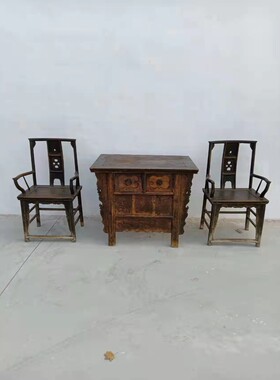 民俗老物件古董老家具实木桌子椅子复古怀旧收藏摆件影.视道具装