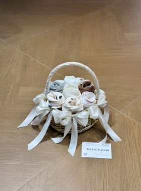 婴儿口水巾花篮礼盒月子花束