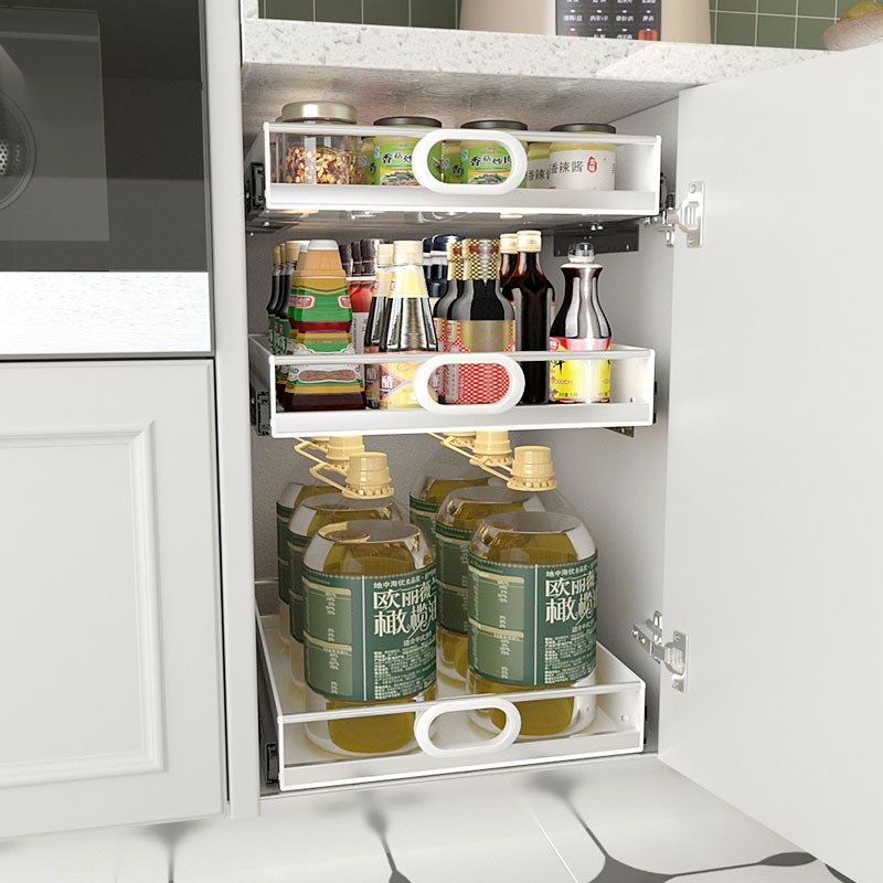 新款侧装轨道抽屉自制超深柜u改造拉篮橱柜收纳盒不锈钢PP塑料托,淘宝优惠券,粉丝福利购,淘宝优惠卷