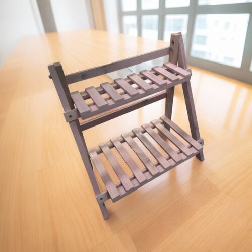 ins原木质双层桌面置物架镂空书桌E收纳整理架宿舍卧室布置小装饰 - 图2