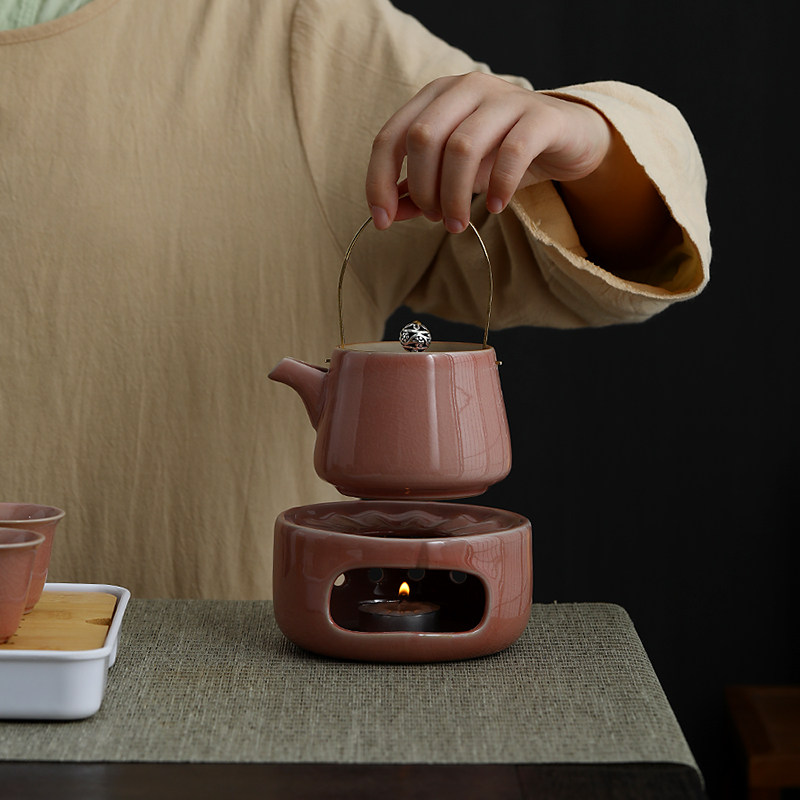 围炉煮茶旅行功夫茶具套组提梁茶壶蜡烛加热小泡茶炉T露营户外可,淘宝优惠券,粉丝福利购,淘宝优惠卷