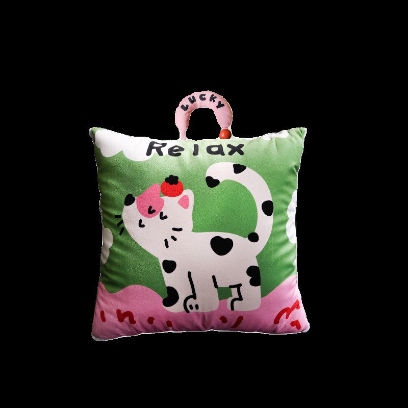 奶牛猫多功能时尚手拎抱枕被子两用汽车沙发M盖毯二合一办公室午,淘宝优惠券,粉丝福利购,淘宝优惠卷