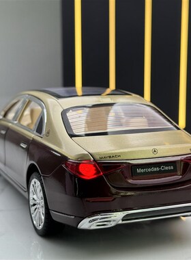 迈巴赫S680仿真车模型办公室客厅桌面J装饰品摆件酒柜玄关柜子摆