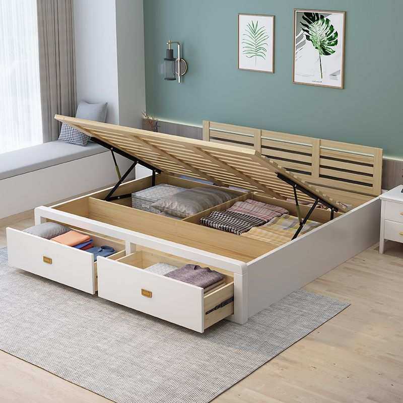 无床头榻榻米床地台全实木储物床家用省空间炕抽屉气压高箱双人床,淘宝优惠券,粉丝福利购,淘宝优惠卷