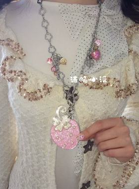 清脆小溪原创草莓卷芽项链