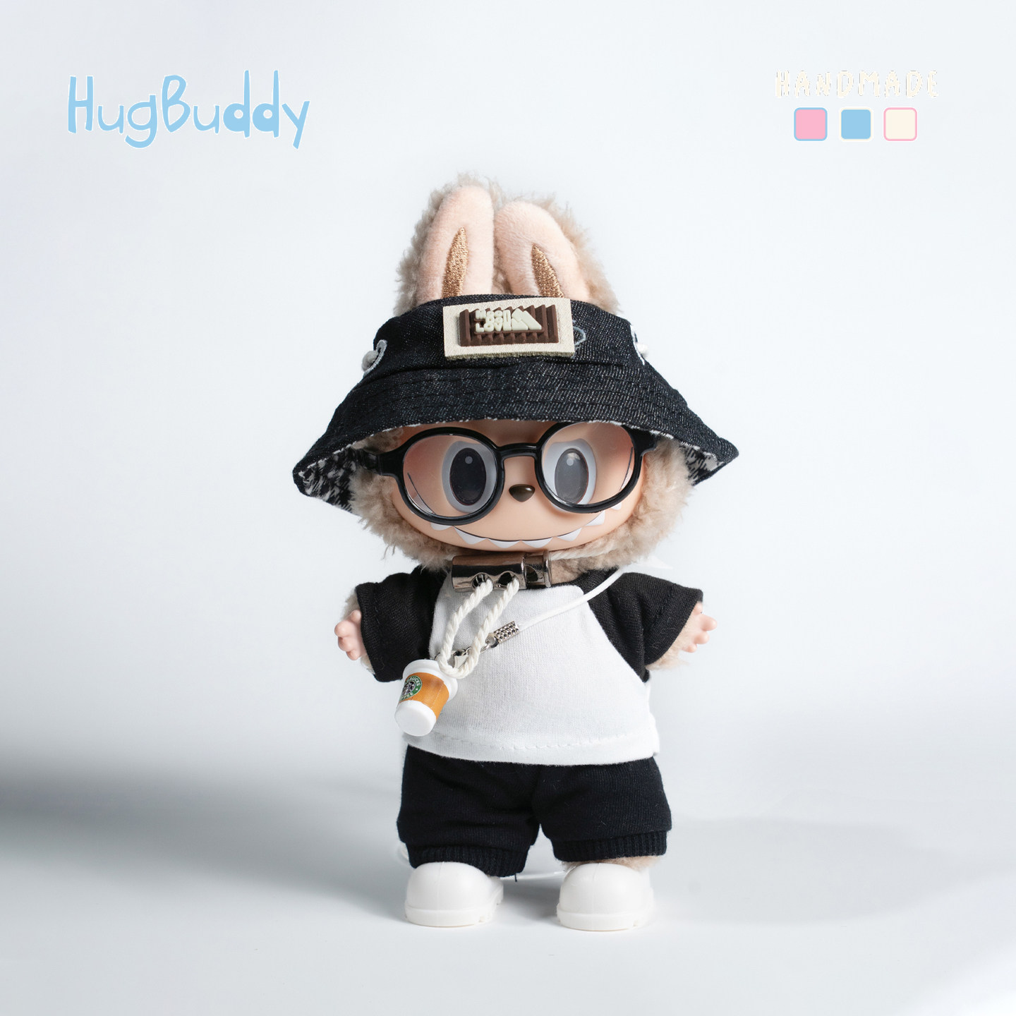 泡泡玛特labubu娃衣三代前方高能拉布布衣服玩偶帽子背带裤替换装,淘宝优惠券,粉丝福利购,淘宝优惠卷