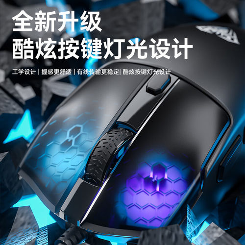 狼蛛S36鼠标有线游戏电竞专用鼠标办公台式电脑通用六档DPI可调 - 图1