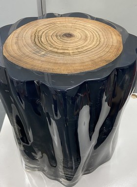 透明水晶树脂实木墩子p环氧树脂凳子椅子客厅亚克力茶桌茶坐凳定