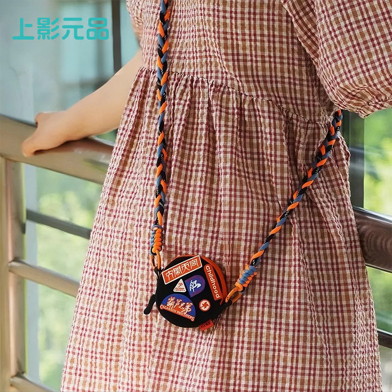 上影元品孙悟空黑猫警长耳机包单肩斜挎收纳零钱包魔术贴DIY礼物