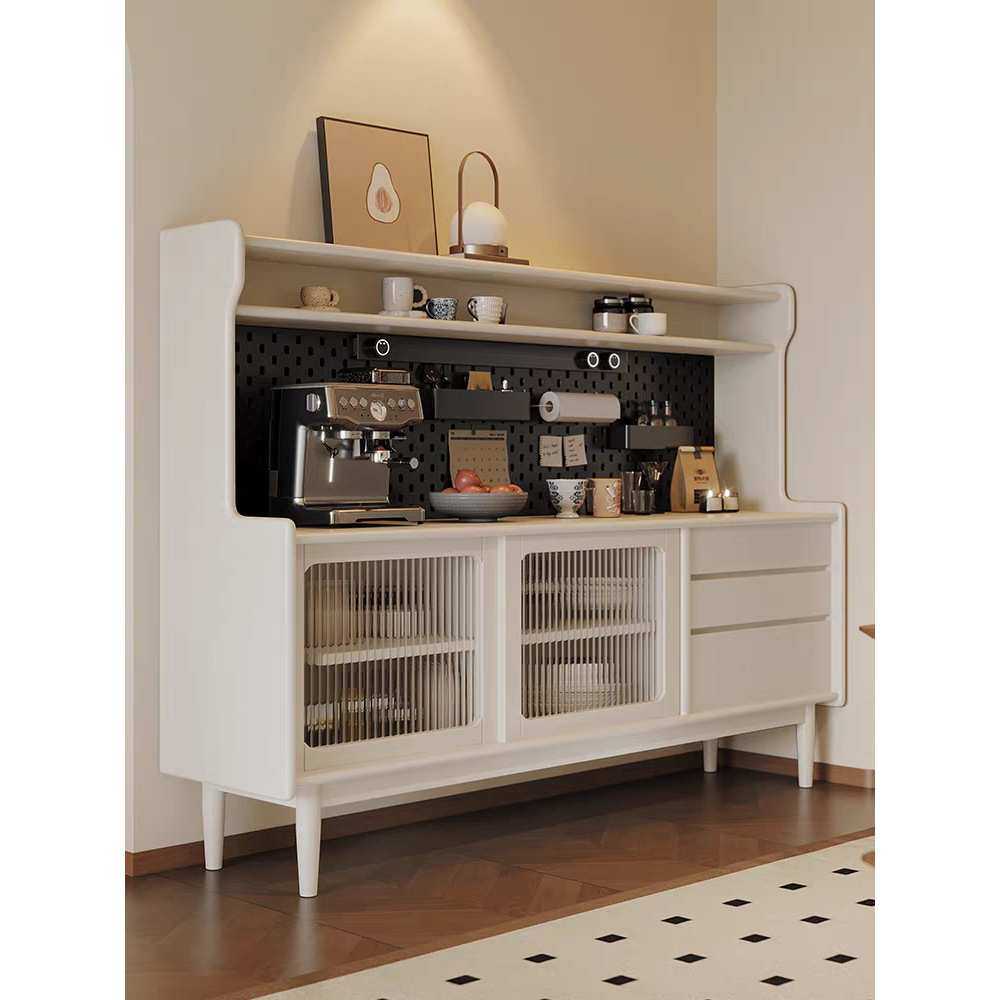 实木餐边柜一体靠墙储物柜餐厅高柜简约现代茶水柜洞洞板客厅酒柜,淘宝优惠券,粉丝福利购,淘宝优惠卷