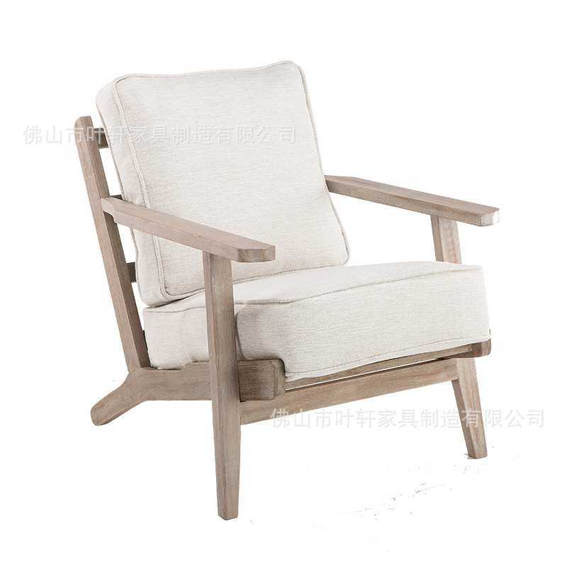 客厅佛山酒店家具民宿公寓沙发实木软包单椅休闲单人沙发新中式,淘宝优惠券,粉丝福利购,淘宝优惠卷