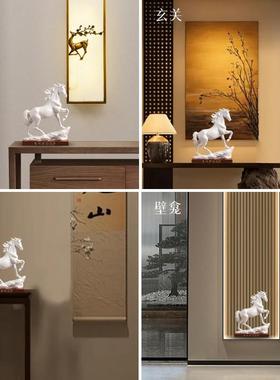 蔡国海中国白陶瓷骏马创意马到成功摆件开业乔迁办公室礼物可定制