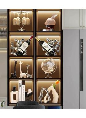 暴力熊红酒架酒柜摆件轻奢高档电视柜杯架餐边柜家居装饰品高级感