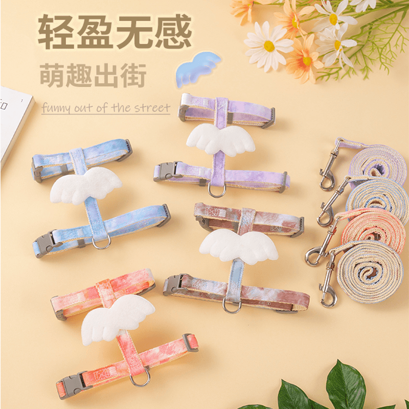 猫咪牵引绳翅膀工字可调节遛猫绳子可爱翅膀幼猫胸背带宠物用品,淘宝优惠券,粉丝福利购,淘宝优惠卷