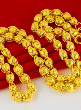 9999黄金项链男士佛珠链纯金饰品
