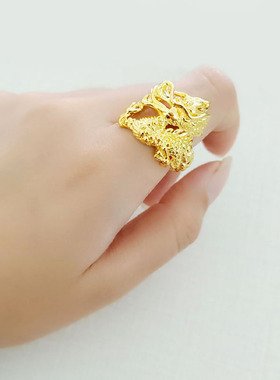 男仿真戒指男款纯金首饰