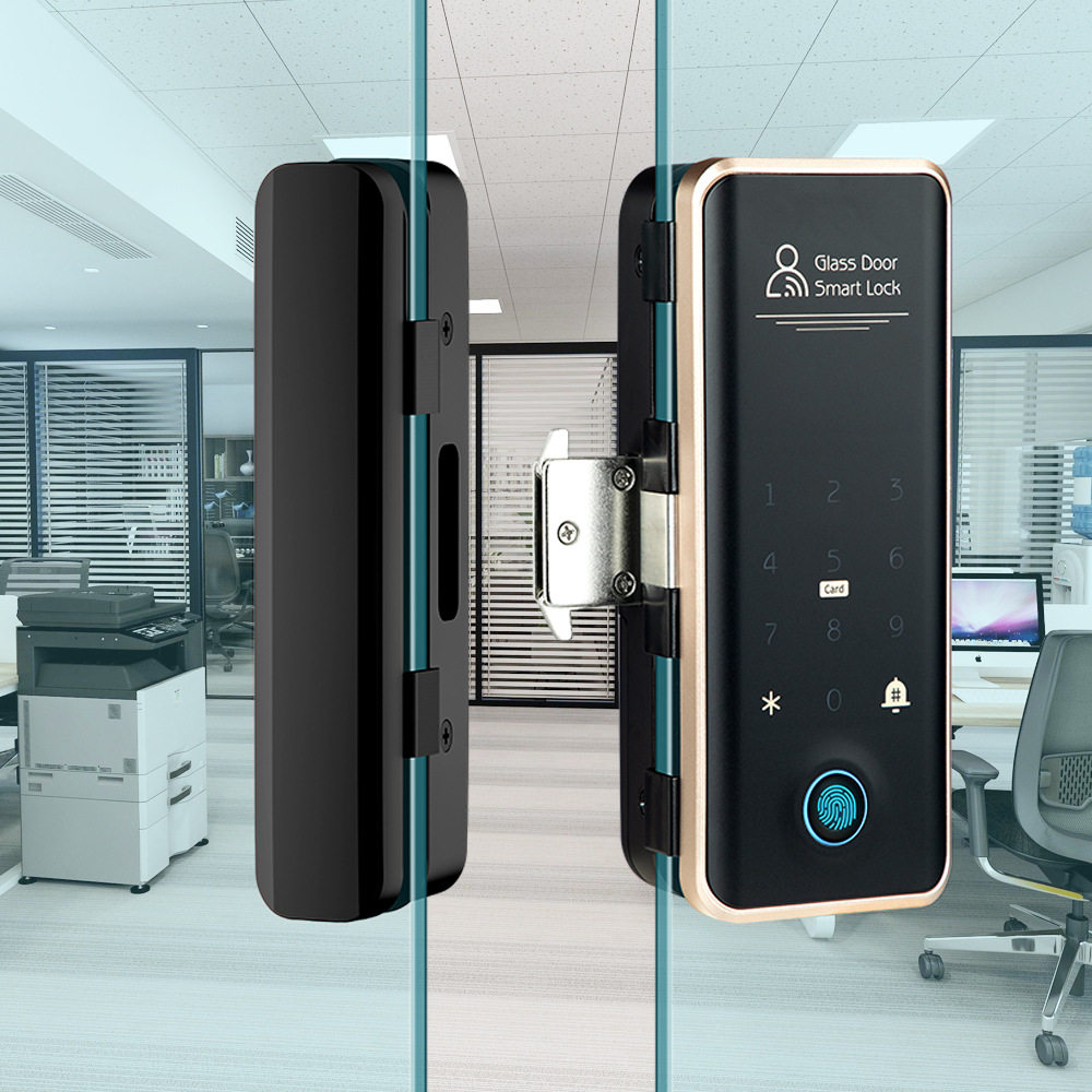 Glass door fingerprint lock Office attendance smart glass lock TTLock Glass door smart lock