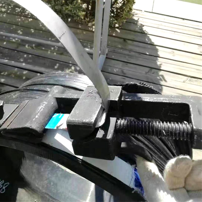 增强缠绕B型管克拉管抱箍热熔焊接捆绑固定钢带涨紧器拉紧器拉马 - 图1