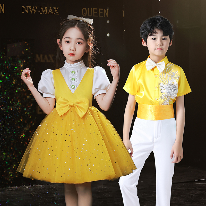 六一儿童节大合唱演出服中小学生男女童幼儿园舞蹈诗歌朗诵表演服 - 图0
