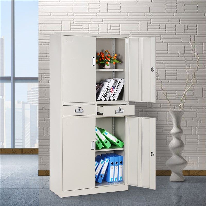 中二斗钢制办公文件柜简易资料柜a4抽屉式带锁分层收纳铁皮的柜子,淘宝优惠券,粉丝福利购,淘宝优惠卷