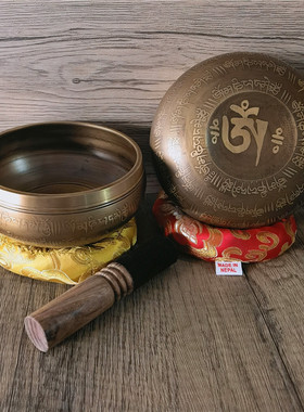 颂钵尼泊尔手工纯铜全套磬瑜伽冥想音疗佛音钵碗静心采耳梵音钵盂