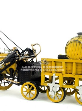 复古铁皮火车模型摆件 1829年旅行者号蒸汽机车-精细收藏版 礼物