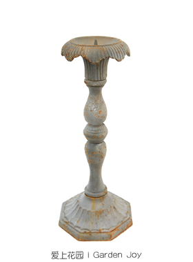 爱上花园园艺杂货 复古铸铁烛台摆件花园落地装饰