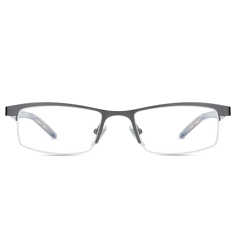 Firmoo商务半框近视眼镜复古方形防蓝光时尚简约光学眼镜可配镜片 - 图3