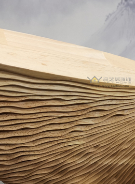 实木雕刻摆件酒店售楼处样板房客厅软装配L饰艺术品玄关工艺品摆