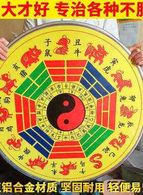 80cm特大号八挂镜玻璃凸镜巨大号家用太极九宫图厂房大门门口挂件