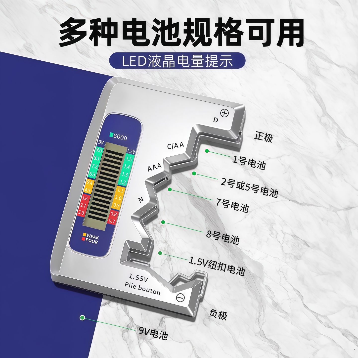 电池电量检测器容量测量仪电池电量检测器显示器测剩余电量数显仪 - 图2