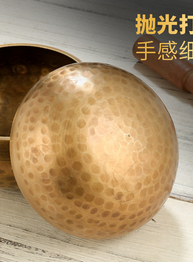 尼泊尔手工佛音钵家用佛音碗瑜伽冥想I钵颂钵音疗纯铜钵铜馨钵盂