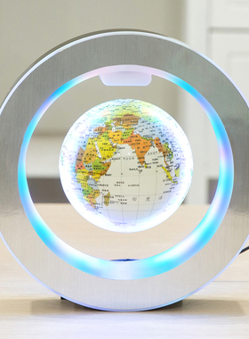 发光自转磁悬浮地球仪 办公室桌摆件 生日纪念创意礼品教师节礼物