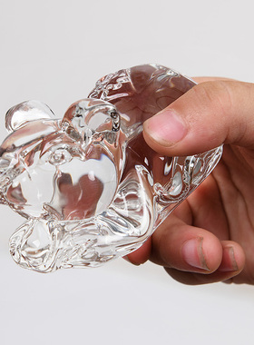 高档白水晶小号老鼠招财鼠十二生肖摆件 家居装饰品生日礼物祝福