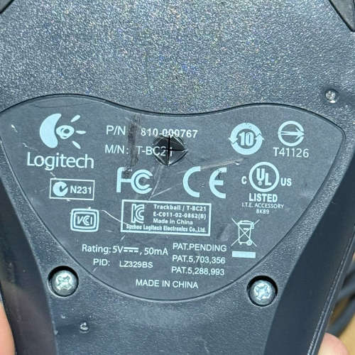 罗技木星T-BC21轨迹球鼠标 ，USB有线 ，图片实拍，功议价 - 图1