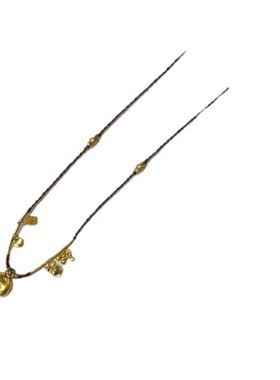 现货新中式福禄金色坨坨手工编绳项链小众设计百搭高级感小胖福毛