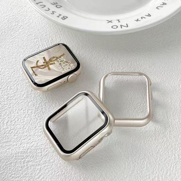 iWatchS9/S8/S7保护套AppleWatchs6543苹果手表壳膜一体钢化膜SE2 - 图0