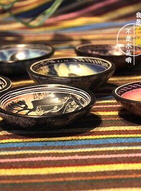非洲特产工艺品小盘子肯尼亚肥皂石博古架K上的小摆件装饰纯手工