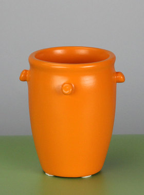 鹳鱼石斧彩陶笔筒创意陶瓷仿古收纳桶G桌面收纳盒文创小纪念品礼