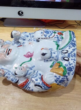 五子登科景德镇陶瓷摆件五子佛笑口弥勒佛多子佛客厅摆设工艺品